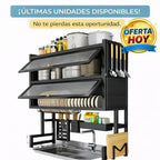 Escurridor Doble Nivel Con Puertas 🤩– Orden total y El Mejor Estilo Para Tu Cocina